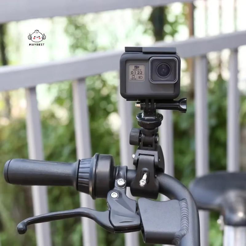 {maybest} 1 ชุดจักรยานรถจักรยานยนต์ Handlebar Mount Braet สําหรับ Go Pro DJI Insta360 SJCAM ผู้ถือ Action กล้องสําหรับ 12 11 10 9 8 7 6 5 {TH}