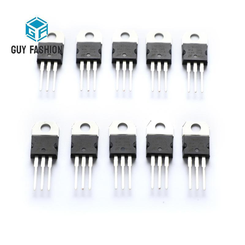 Man Fashion 10 ชิ้น L7805CV L7805 7805 ตัวควบคุมแรงดันไฟฟ้า IC 5V 1.5A TO-220 ทําในประเทศจีน