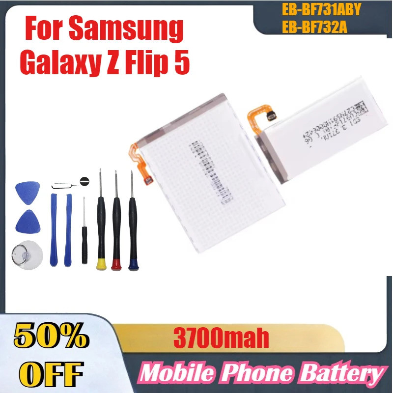 3700mah EB-BF731ABY EB-BF732A แบตเตอรี่คุณภาพสูงสําหรับ Samsung Galaxy Z Flip 5 SM-F731U F731 F732 เ