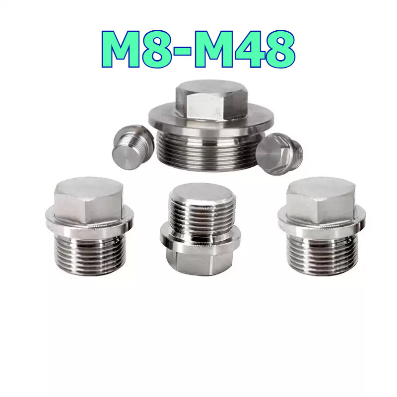 304 สแตนเลสหน้าแปลนด้านนอกปลั๊กหกเหลี่ยม/ปลั๊กน้ํามันปลั๊กสกรูอับ M8-M48 XJC-MB
