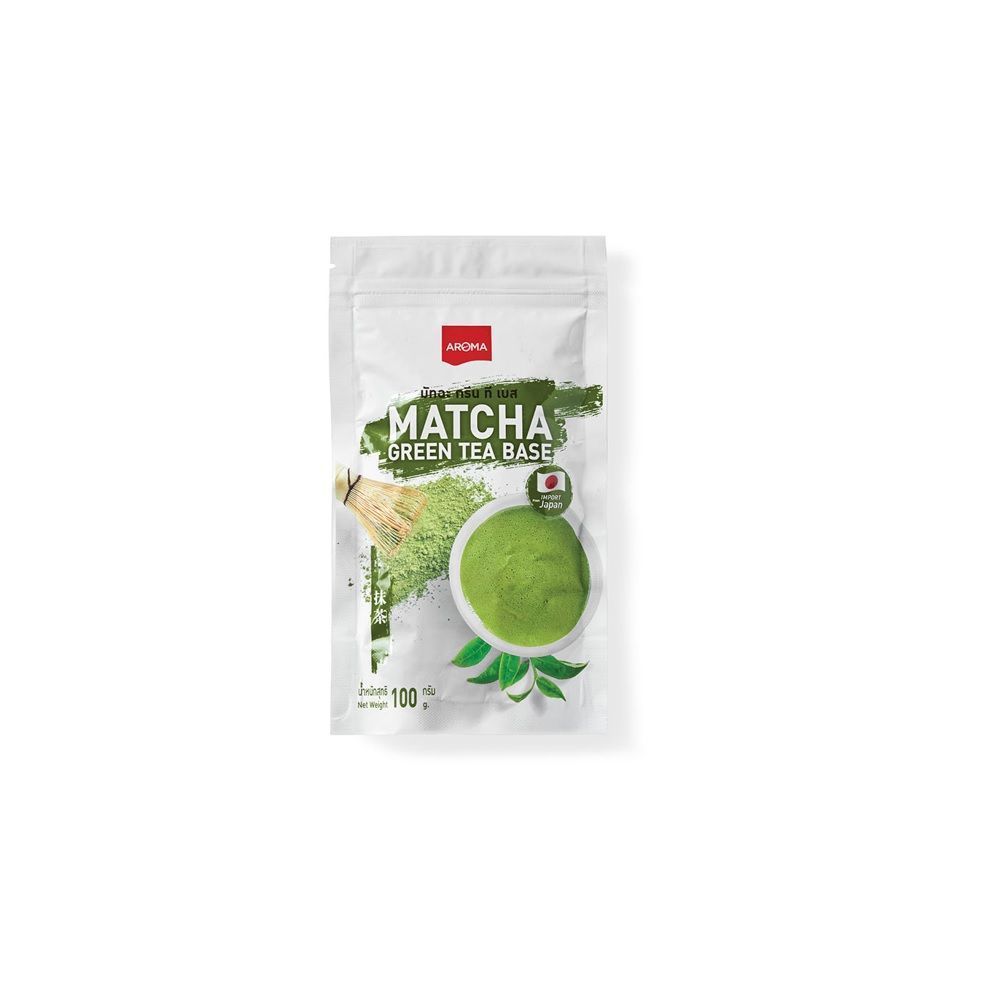 [สินค้าส่งด่วน] อโรม่า ชาเขียวมัทฉะกรีนทีเบส 100 กรัม AROMA MATCHA GREEN TEA BASE 100 G