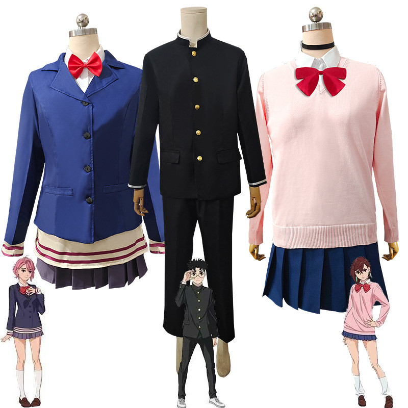 Supernatural Armed Dandadan cosplay costume, Shiratori Airo, Ayase Momo JK school uniform, Takakura 