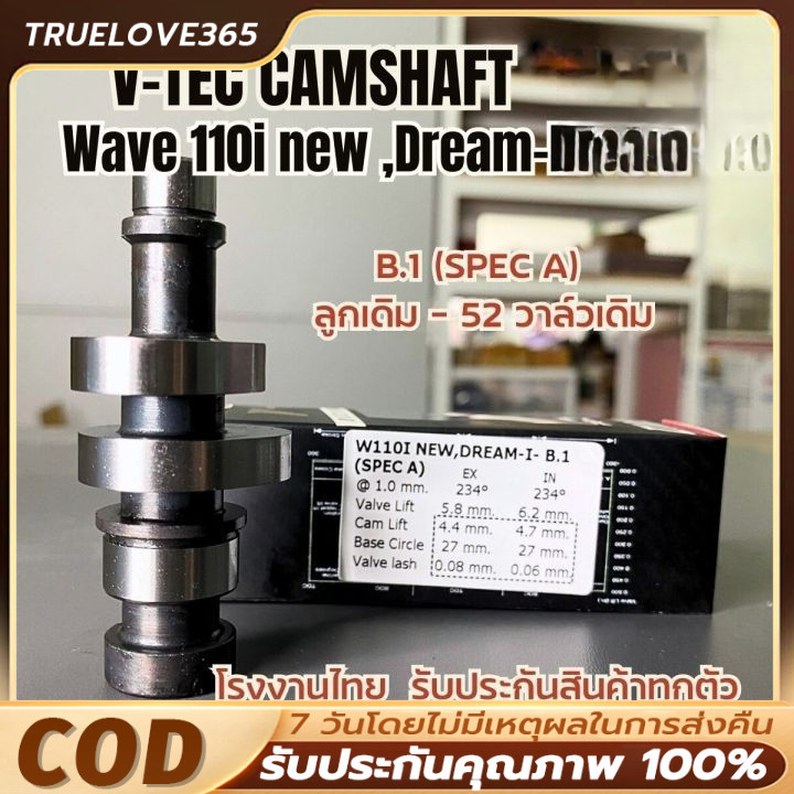 🚗53-54 Wave110i  แคมแต่ง สเปคลูกปี2012-2020 และ ดรีมซุปเปอร์คัพ ไล่เบาพิเศษ รอบจัด ท้ายลึก แคมแต่ง+สปริงวาล์วแต