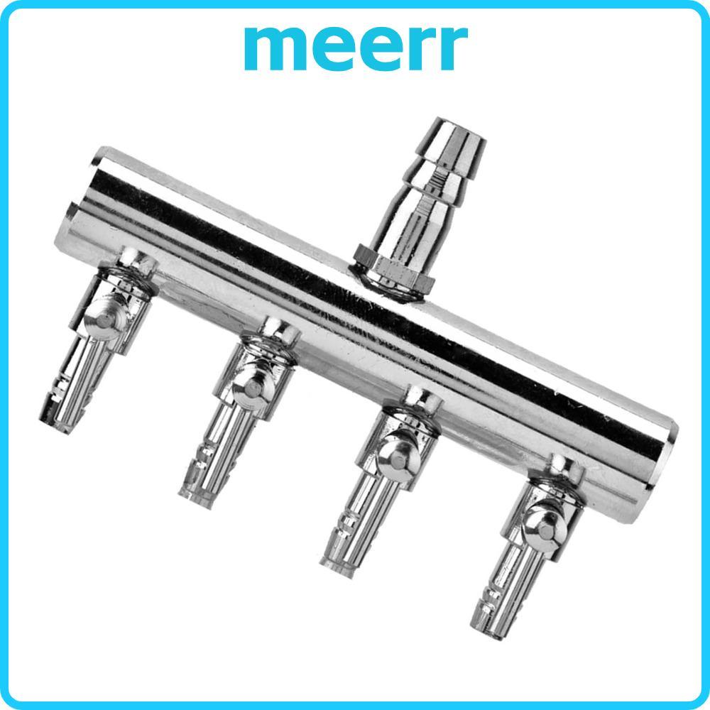 MEERR Air Flow Valve, 4 Way 2 Way Aquarium Air Valve, Flow Control Multi Port 8mm Turn to 4mm 6 Way 