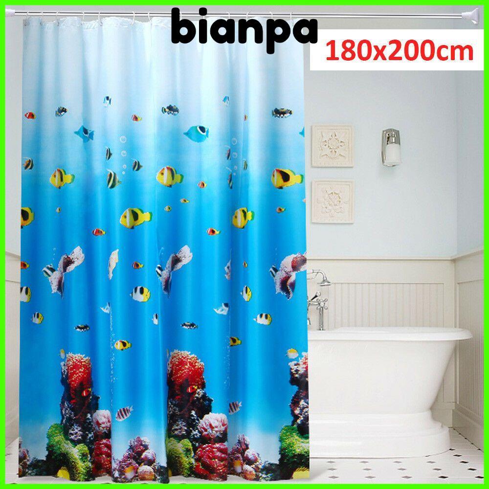 BIANPA 180cmx200cm ฉากกั้นห้องน้ํา Thicken PEVA ห้องน้ํากันน้ํา