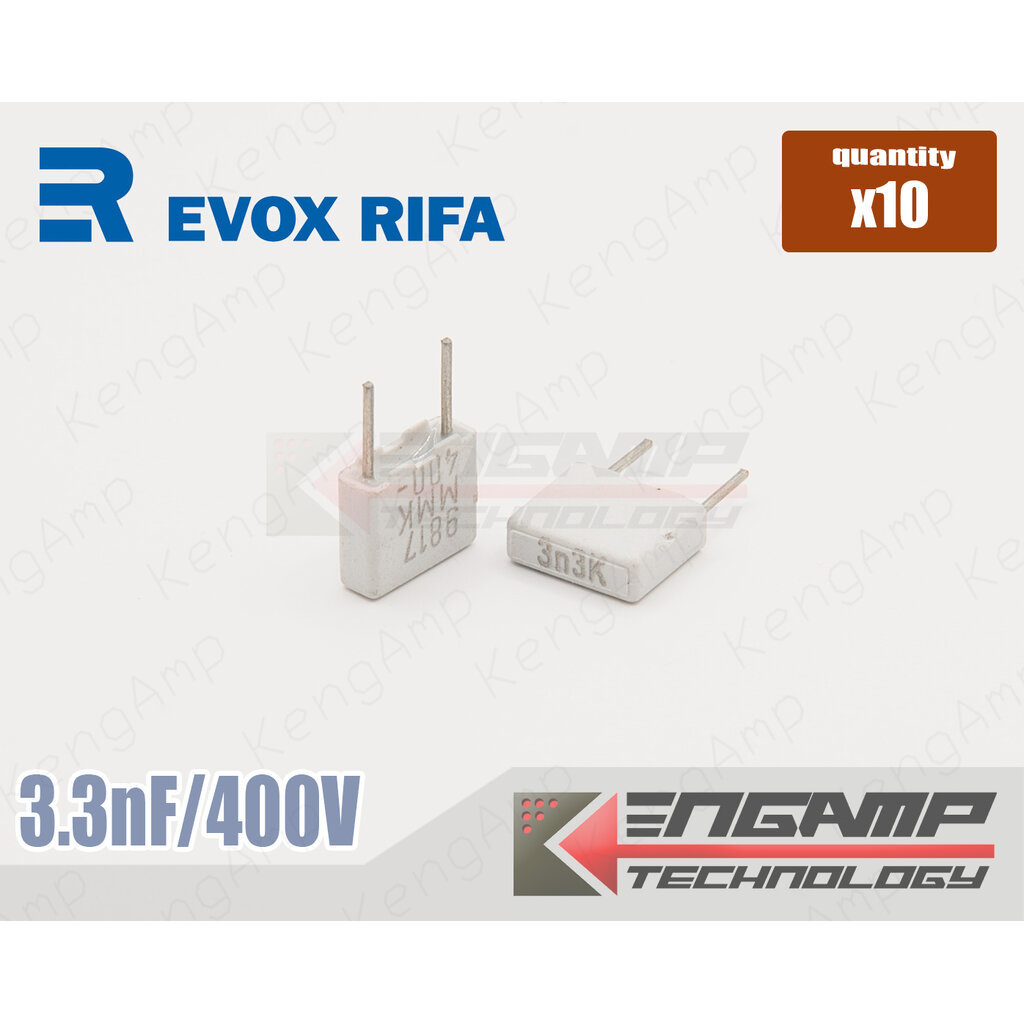 (10ตัว) [F-CAP] 3.3nF/400V 3n3K400V EVOX MMK5 2.4x7.2 H=6.5mm P=5mm