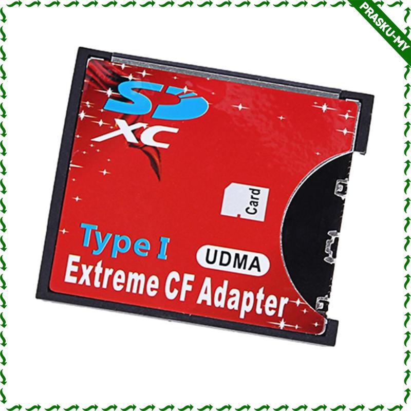 [PraskuMY] Single Flash SD MMC Standard CF Type CF Card Adapter สูงสําหรับกล้อง (อะแดปเตอร์ SD-CF)