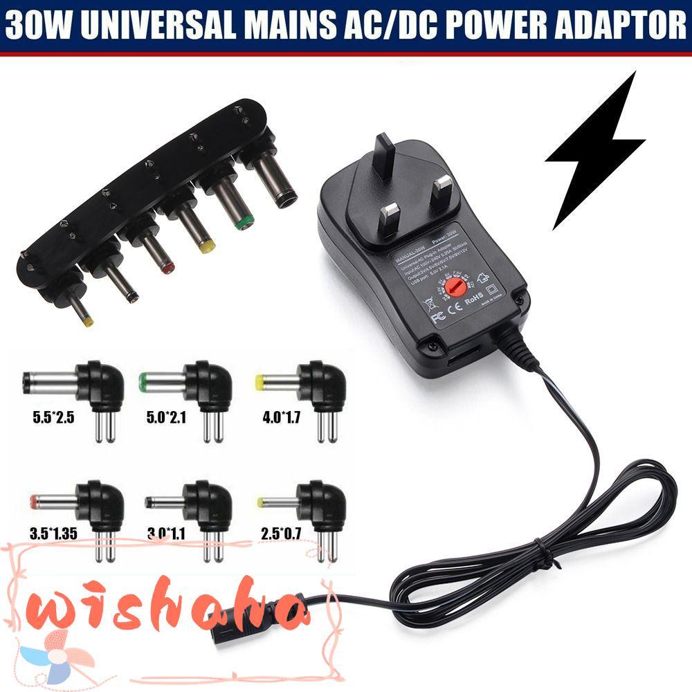 WISHAHA Multi Voltage 30W Universal Adjustable Voltage Adaptor