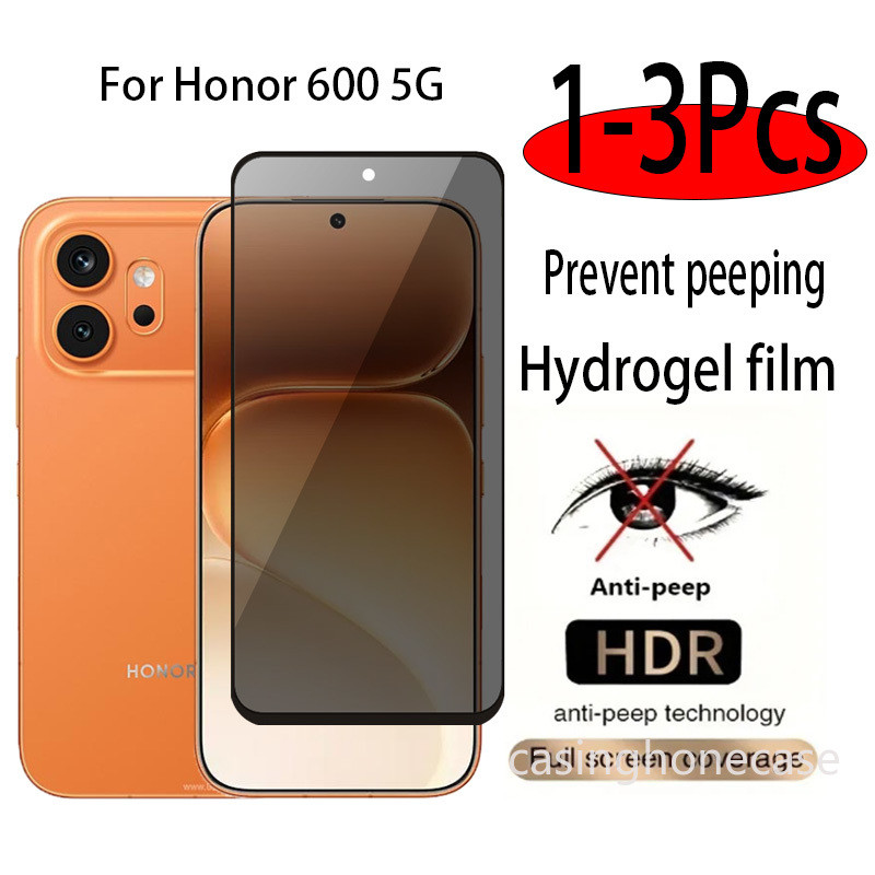 Honor 600 Pro Lite 600Pro 600Lite 4G 5G 2026 1-3PCSความเป็นส่วนตัวAnti Peepป้องกันหน้าจอกระจกนิรภัยคลุมทั้งหมดฟิล์มด้านหน้าUltra Slimใส