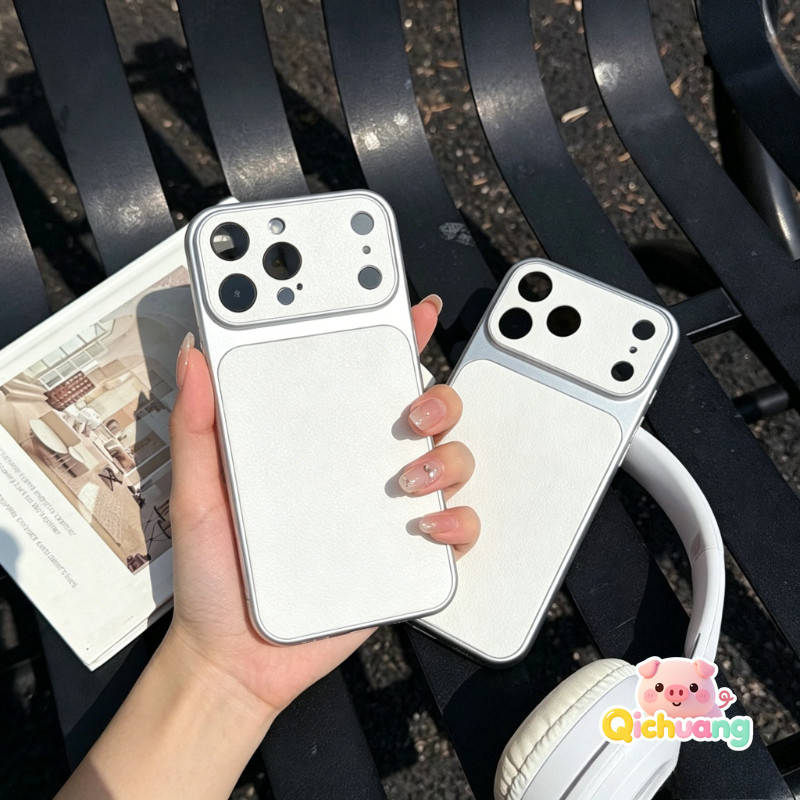 พรีเมี่ยมหรูหรา PU หนังสําหรับ iPhone 17 Air 16 16E 15 14 Plus 13 12 11 Pro Max XR XS Max X 8 7 Plus SE Simple Soft Casing ธุรกิจกรอบเลนส์ขนาดใหญ่กันกระแทก – โปรปัง