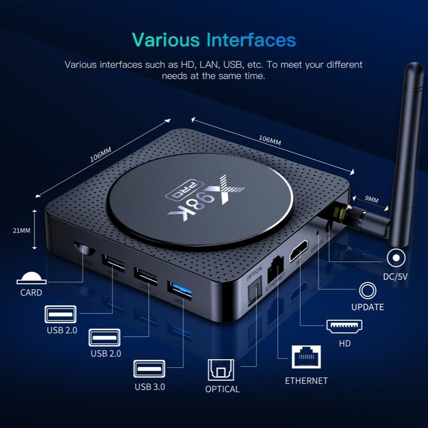 X98K Pro Ruixin Micro RK3566 Master Control 8K Ultra HD Android 11 ระบบ