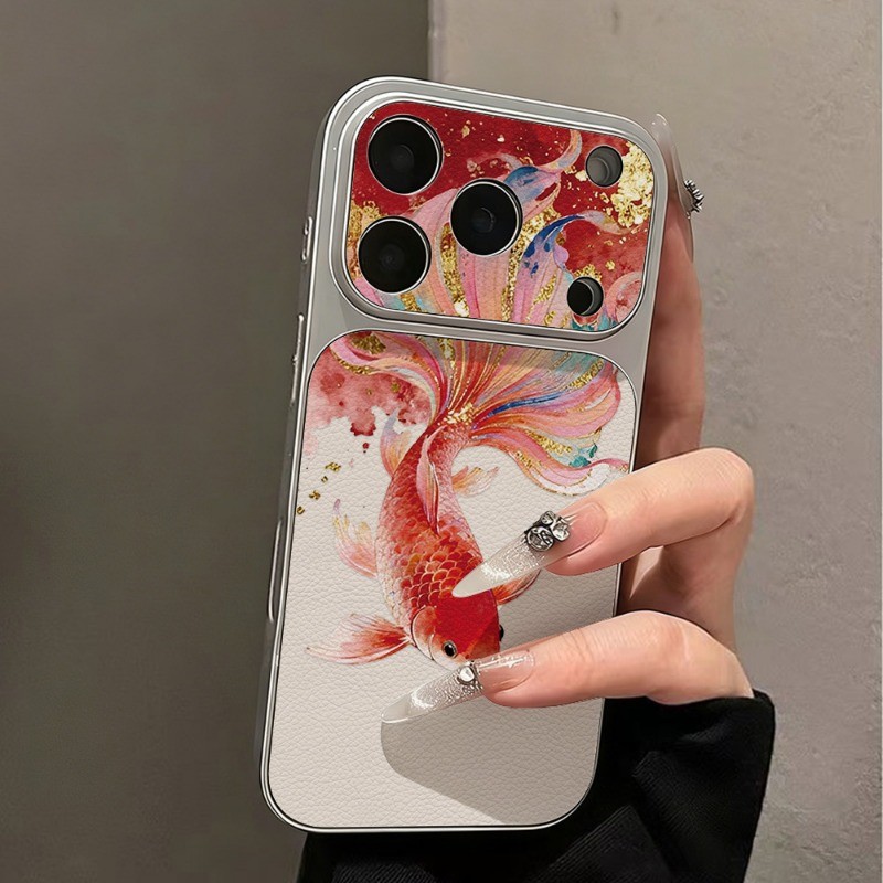 เคสโทรศัพท์หนัง สำหรับไอโฟน For iPhone 15 11 17 16 14 13Pro 12Promax 13 12 เคสลายปลา กันกระแทก