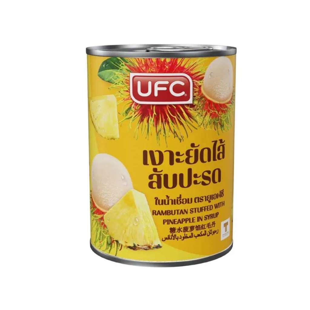 ยูเอฟซี เงาะสับปะรดในน้ำเชื่อม(UFC Rambutan Pineapple in Syrup 565g.)