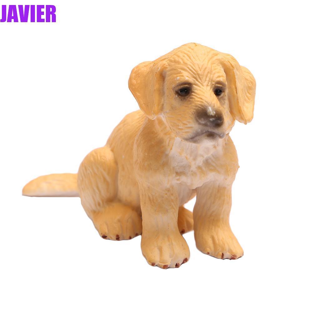 JAVIER Miniature Craft Hound Pug Dog Mini จําลองสุนัขของเล่นเด็ก Figurines