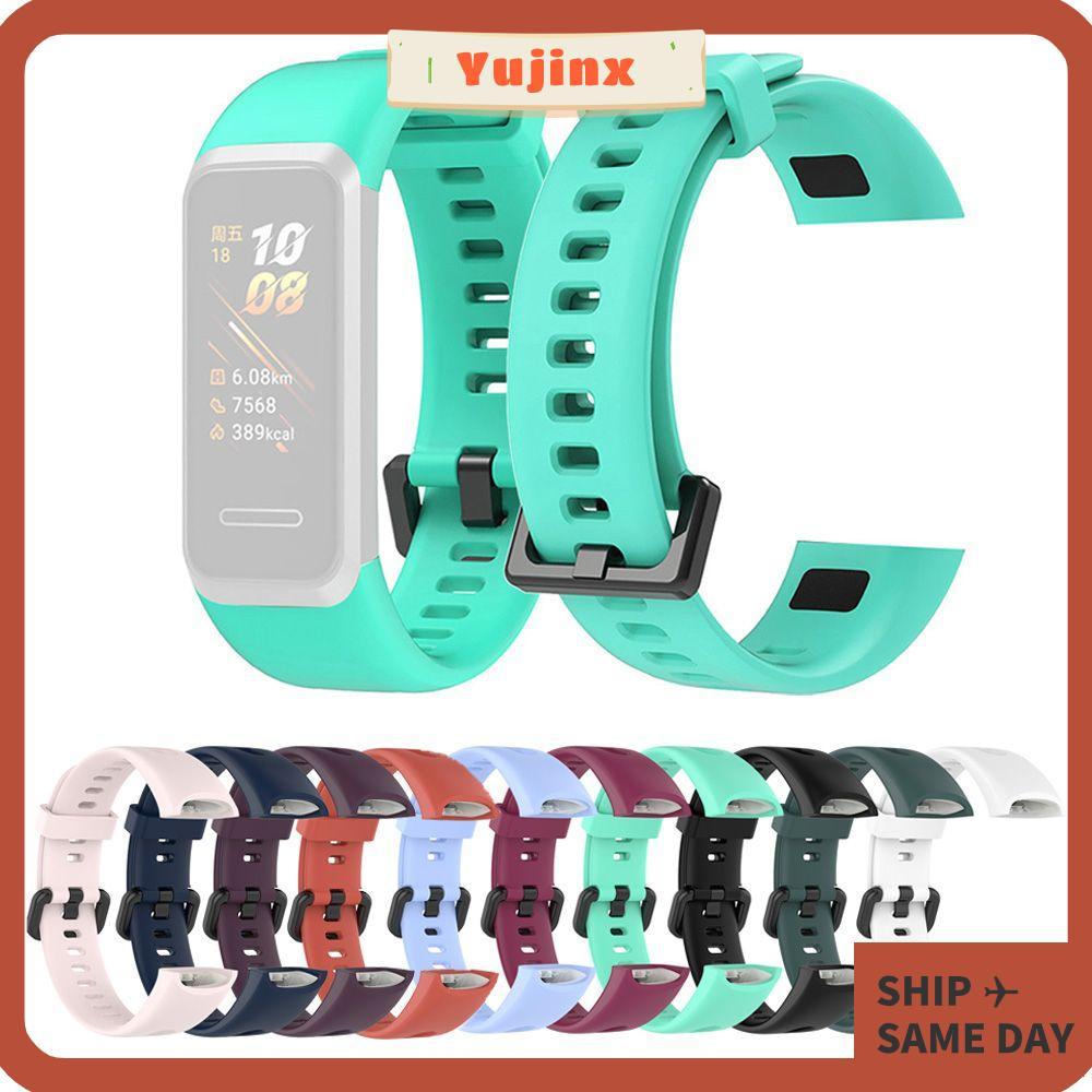 YUJINX สายรัดซิลิโคนสายรัดข้อมือสายรัดข้อมือกีฬาสําหรับ HUAWEI Band 4 ADS-B29 Honor Band 5i ADS-B19
