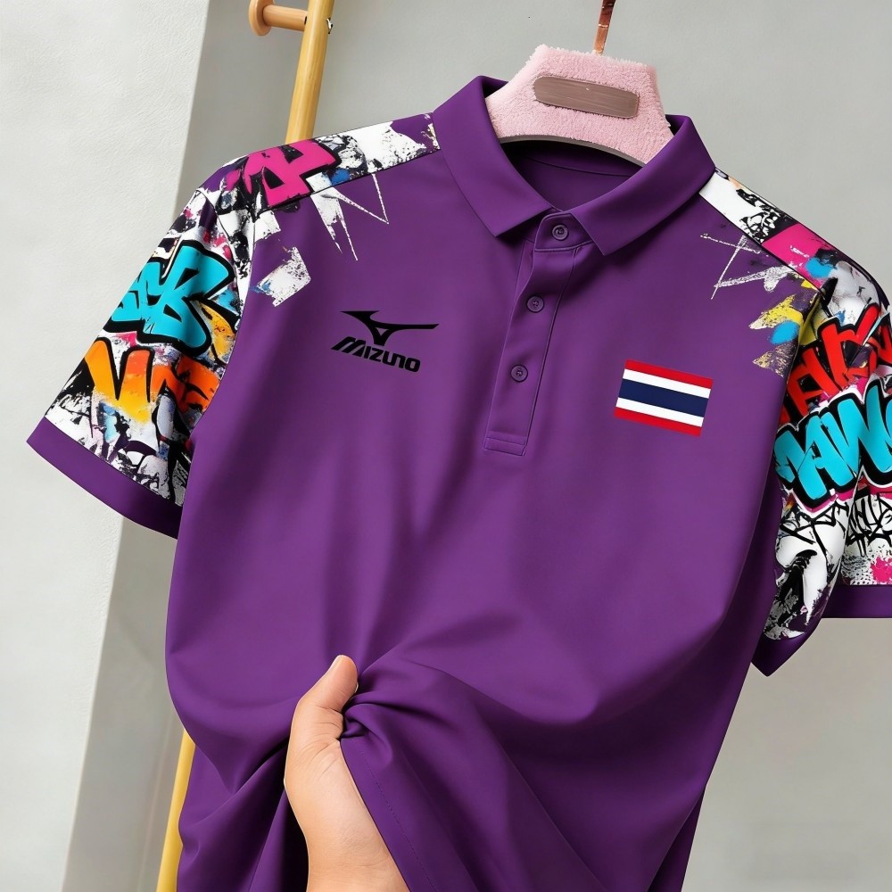 เสื้อโปโลมิซูโน่ แบดมินตัน ทีมชาติ ยูนิฟอร์ม ไม่จํากัดเพศ