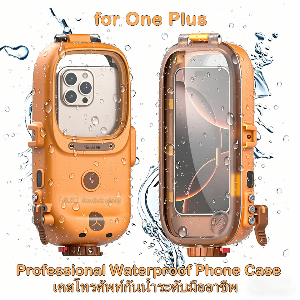 เคสโทรศัพท์กันน้ํา 15M บลูทูธชัตเตอร์ Universal ใต้น้ําดําน้ําสําหรับ One Plus 15 15R 15T 14 13 12 1