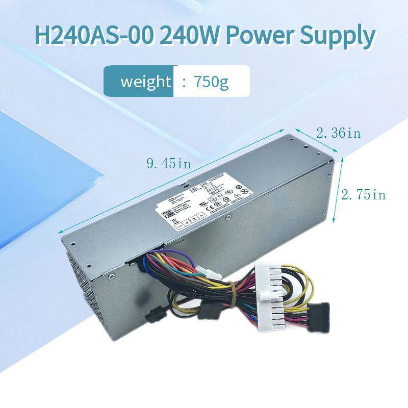 เหมาะสําหรับแหล่งจ่ายไฟ Dell 390 790 990 FF H240AS-00 3WN11 L240AS AC240AS-00