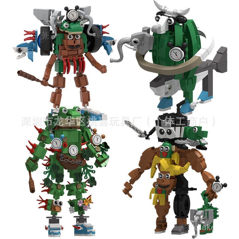 AI Yamahai Fusion Monster Building Blocks ไม้ Stick Monster Stitching Building Blocks รูปของเล่น/4