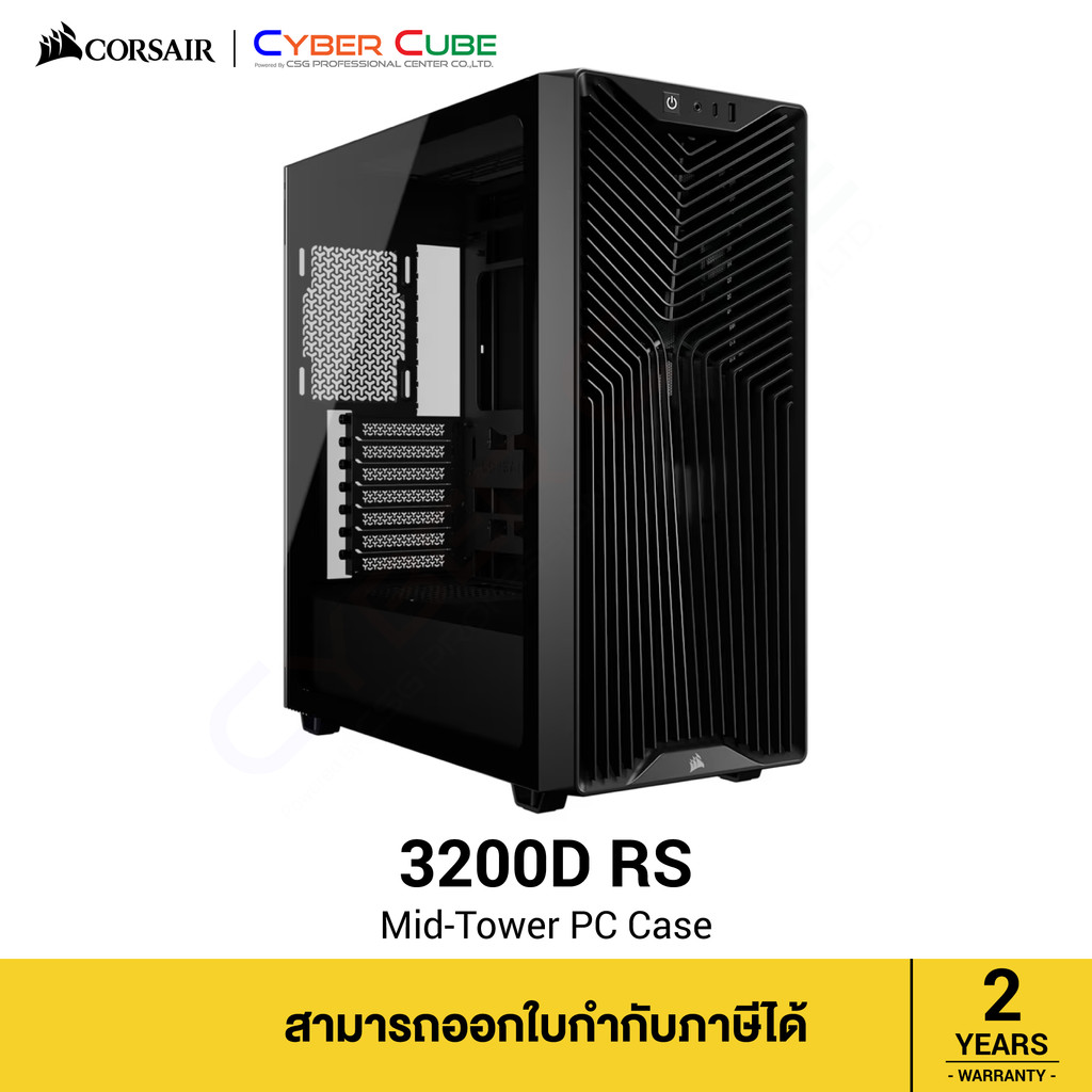 CORSAIR 3200D RS Mid-Tower PC Case - Black ( เคส ) Case