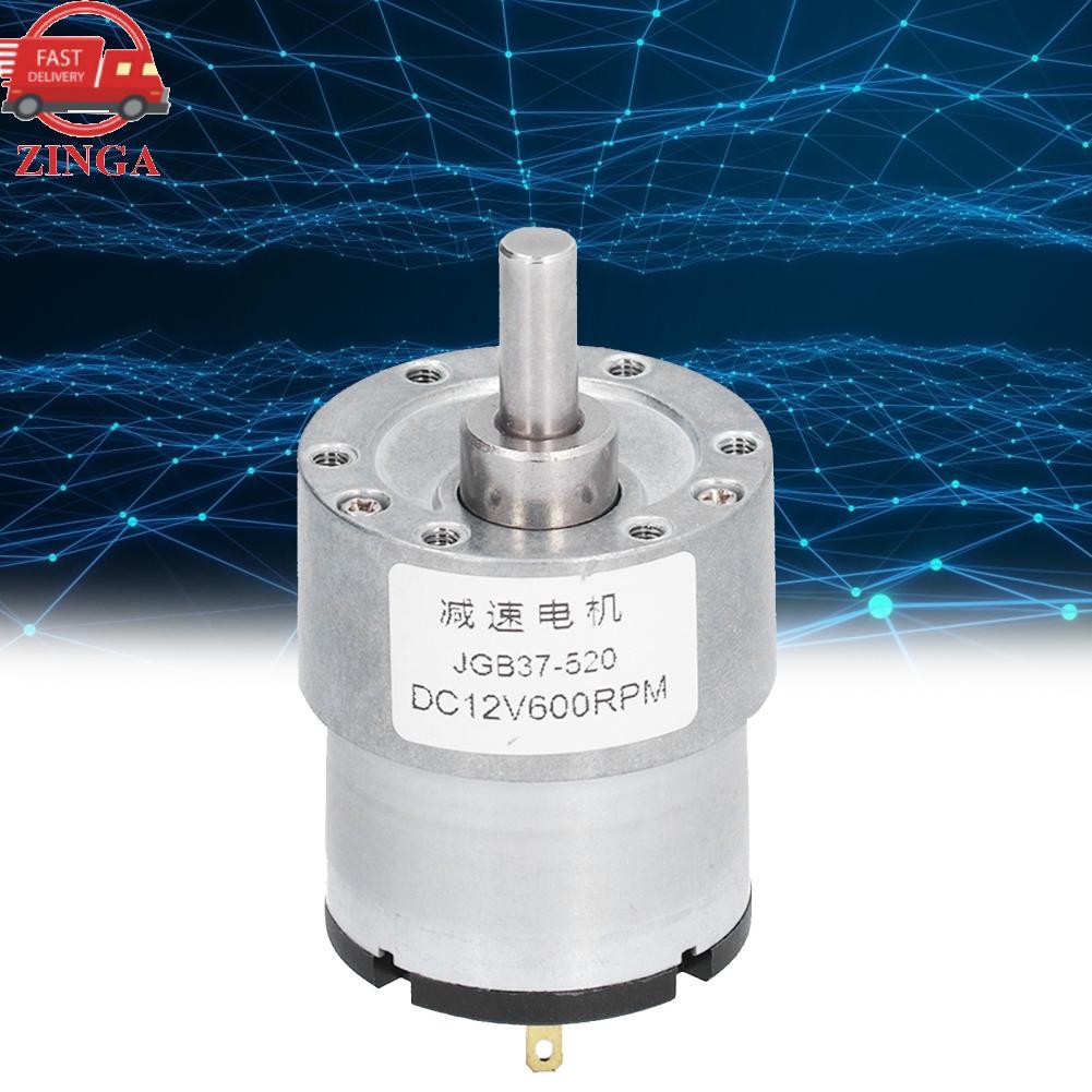 Zinga Zinga KIMISS JGB37?520 12V 600RPM DC มอเตอร์เกียร์หนอนลดเพลาสำหรับที่เปิดประตูหน้าต่างอุปกรณ์เ