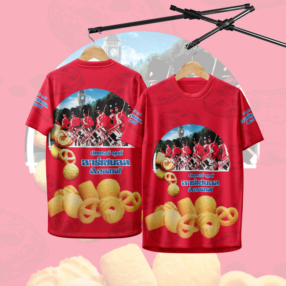 เสื้อยืดArsenal Butter Cookies แขนสั้น แฟชั่นลำลอง สำหรับปี 2025 S-5XL