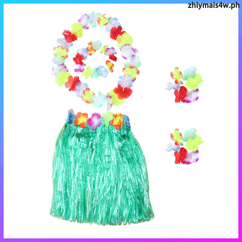 เครื่องแต่งกายสําหรับเด็ก Garland Hawaiian Dress up Accessories Mardi Gras กระโปรง 40.00X25.00X1.00C