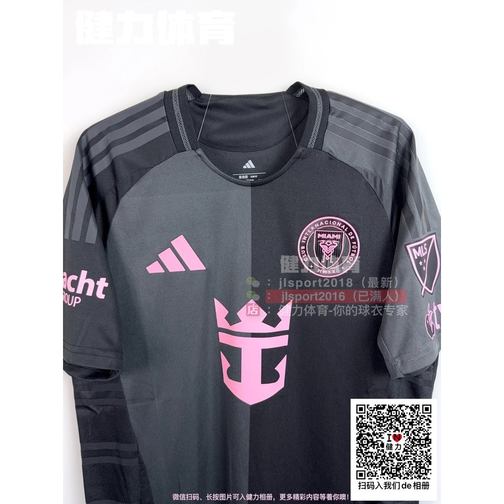American Job Union 2025 สไตล์ใหม่ Miami Jersey Player Edition Miami Away Black Jersey Messi Jersey S