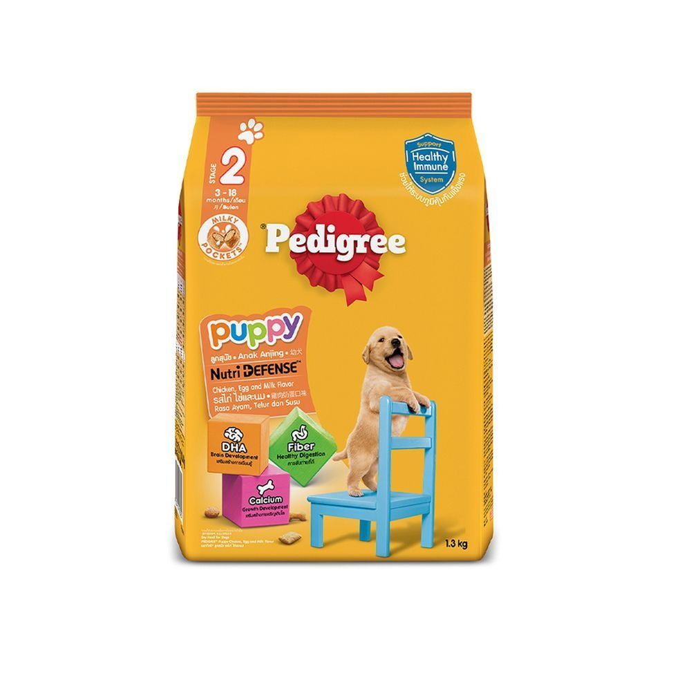 [สินค้าส่งด่วน] เพดดิกรี อาหารลูกสุนัข รสไก่ไข่นม 1.3กก PEDIGREE PUPPY FOOD 1.3KG.