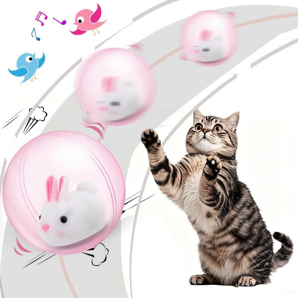 ของเล่นแมวโต้ตอบ Ball-Agility Mobile Cat Ball, ของเล่นแมวสําหรับผู้ใหญ่ในร่ม, การเปิดใช้งานกีฬา, เหมาะสําหรับสุนัขและแมวขนาดเล็ก/กลาง/ใหญ่