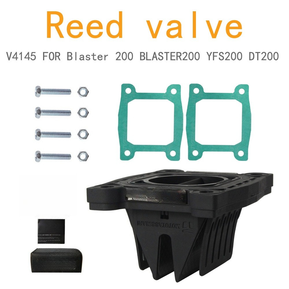 รถจักรยานยนต์ คาร์บอนไฟเบอร์ Reed Valve Set Blaster 200 BLASTER200 YFS200 DT200 v4145 1988-2006 วาล์วกก