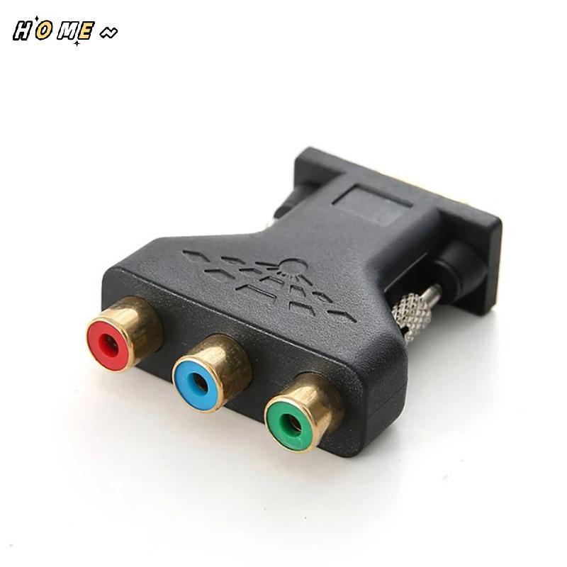NewHOME VGA RCA Adapter 3RCA Video Female To HD 15 Pin VGA Converterponent Adapter