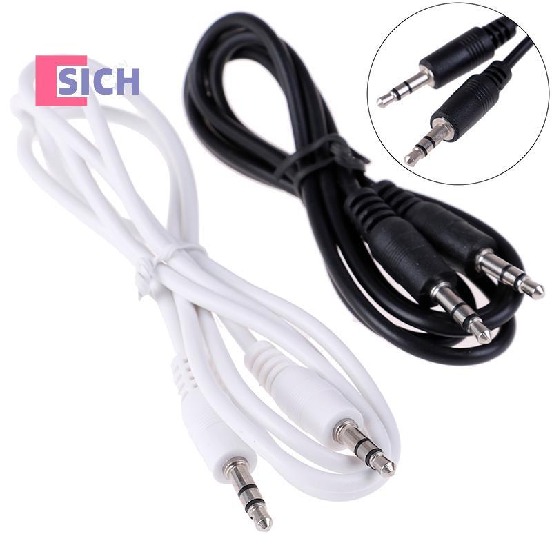 [Sich] 1 PC 3.5 มม. Ja รถชายถึงชาย aux สายเสริมสายสัญญาณเสียงสเตอริโอ 1 ม. ใหม่