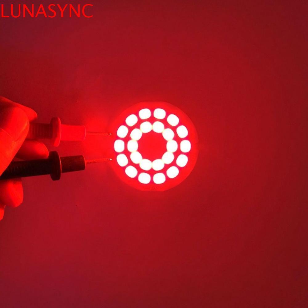 LUNASYNC COB ชิปอุ่น/เย็น/สีแดง/สีฟ้ารอบแหวนคู่ COB วงกลม LED DIY โคมไฟ DC 3V 4V COB แสง