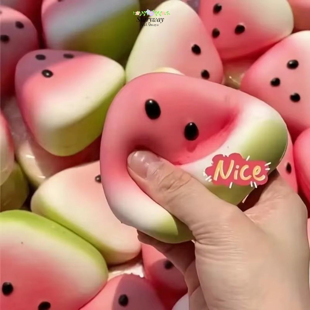 เครื่องคลายเครียดแตงโม STARYSWAY​​, อาการรีบาวด์ช้า Squishy Texture Anti-stress Squeeze, ของเล่นบรรเทาความวิตกกังวล​​ ของเล่นบีบผิวน้ําแข็งนุ่ม ​​บรรเทาความเครียดสํานักงานและโรงเรียน​​