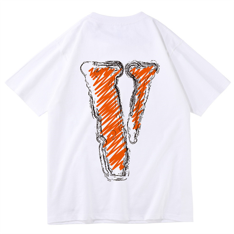 [มีสินค้า] เสื้อยืดคอตตอนแขนสั้น VLN สำหรับผู้ชาย ลายพิมพ์แฟชั่นฤดูร้อน เสื้อคอกลมอเนกประสงค์สำหรับท