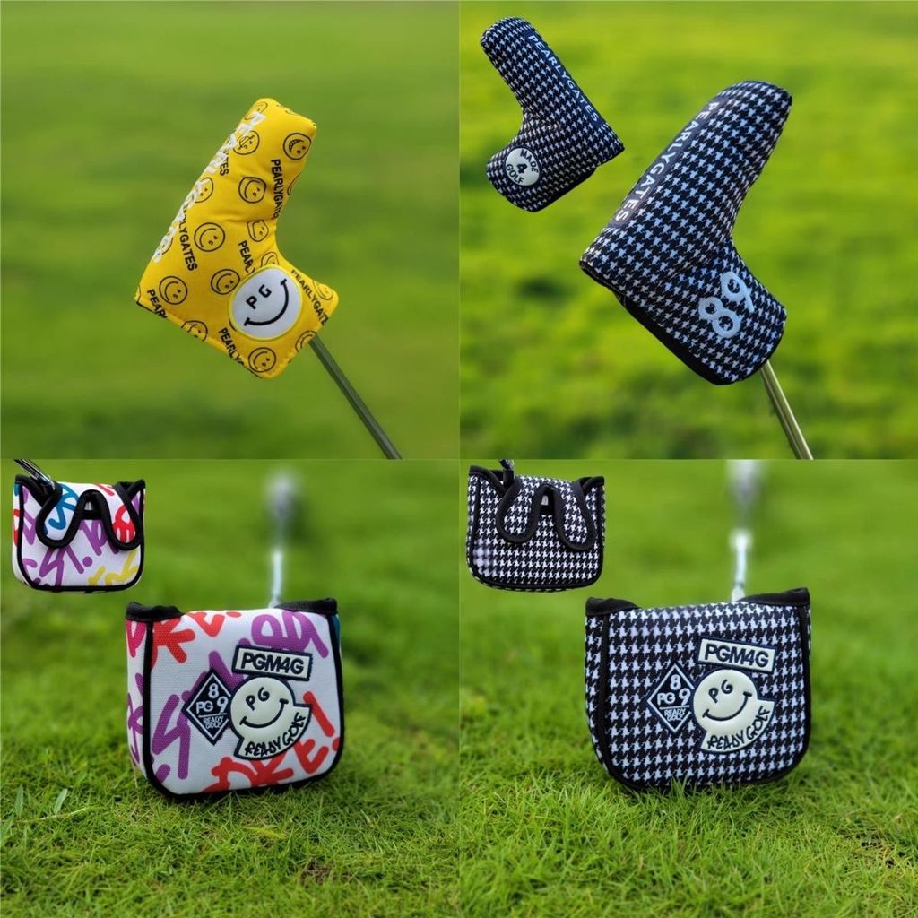 พร้อมสต็อกที่ต้องการ [PG] ใหม่ GOLF GOLF Club Cap Cover PG Smiley GOLF Club Cover Head Cover ป้องกัน