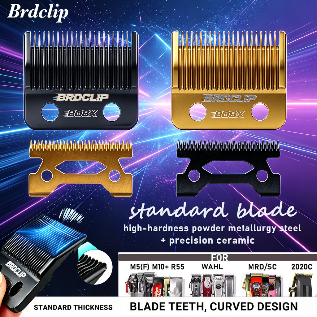 BRDCLIP 808 ใบมีดมาตรฐานโค้งตัดฟัน Original เปลี่ยนหัวตัดสําหรับ M10 M5 V003 106 8148 ผม Clipper ใบมีด