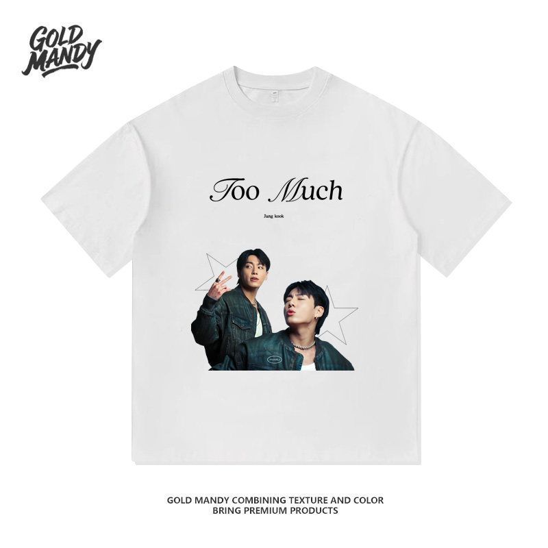 นาจุงกุก BTS สินค้าสำหรับแฟนคลับ BTS ที่ทำจากผ้าฝ้ายแท้ T เสื้อเชิ้ตแขนสั้นสำหรับผู้ชายและผู้หญิง แบ