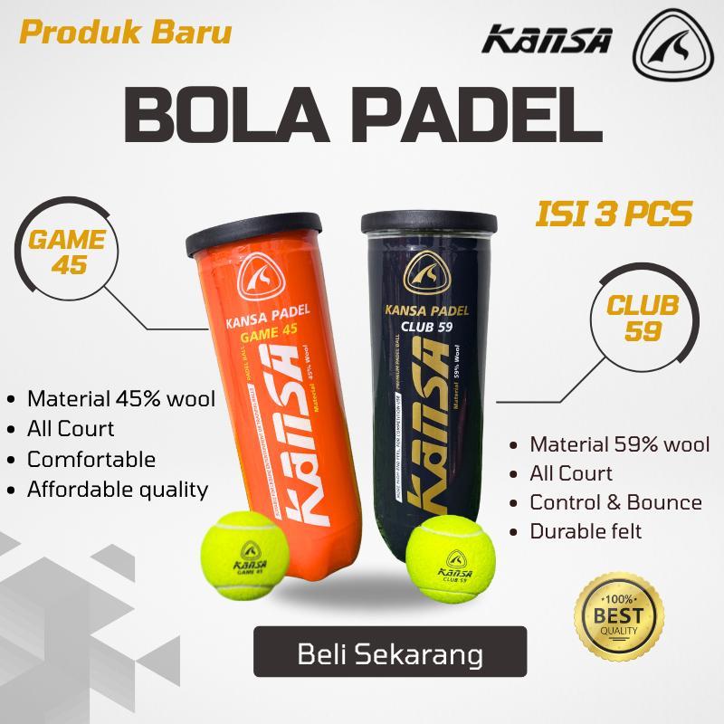 Kansa Padel Balls เกม 45 Professional Padel Ball Club 59 Pressurizer ความยืดหยุ่นสูงฝึก Allcourt 3 ช