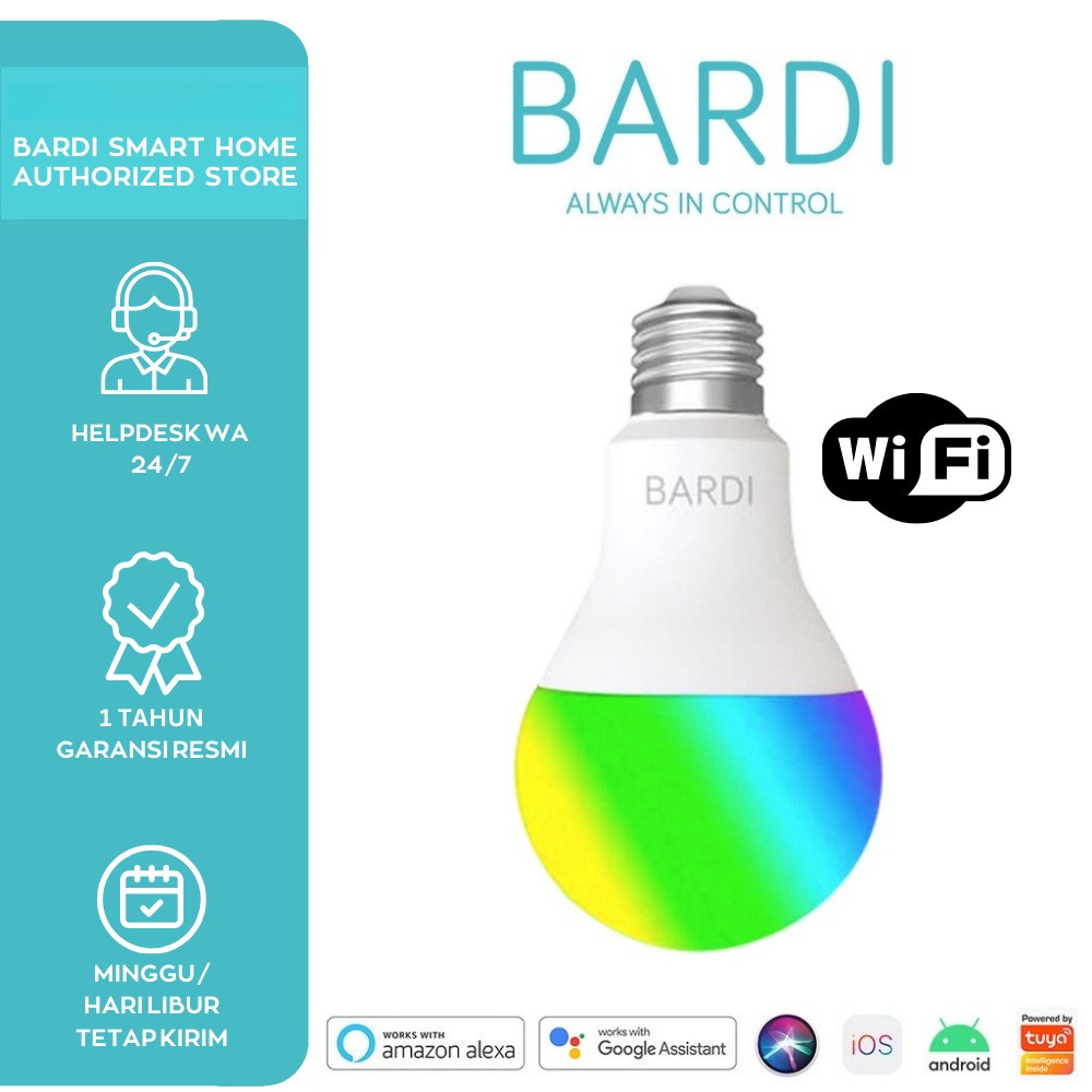 หลอดไฟอัจฉริยะ RGB WW BARDI 12 W / 9 W WiFi บลูทูธหลอดไฟ LED 12 / 9 วัตต์สมาร์ทเพลงอัตโนมัติไร้สาย I