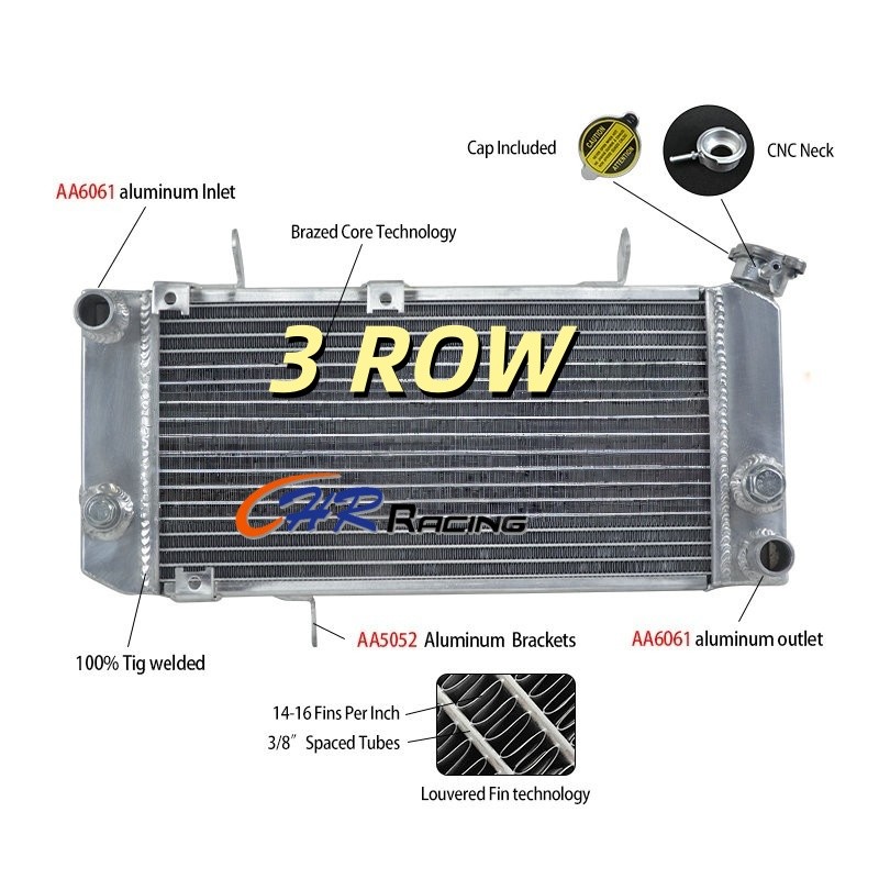สําหรับSuzuki TL1000S TL 1000S 1997 1998 1999 2000 2001 3 ROWหม้อน้ําอลูมิเนียมใหม่