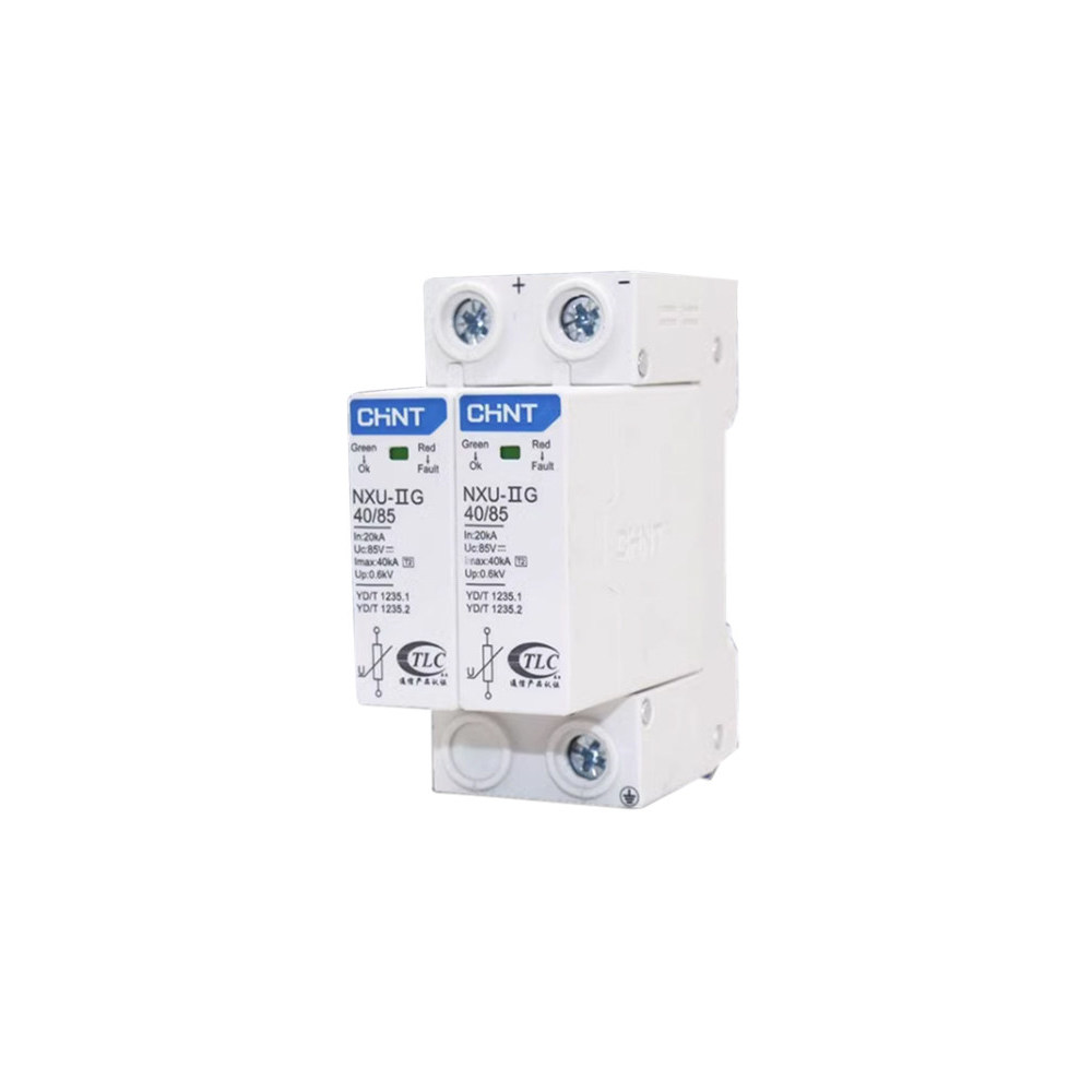 CHINT Lightning Arrester NXU - II G 40kA/500V 2P DC Surge Protector สําหรับการปกป้องฟ้าผ่าทันที