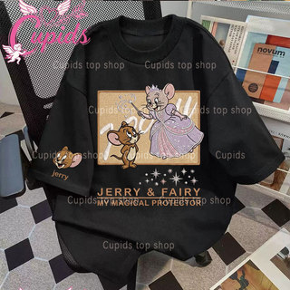 COD Cupids Retro Tom & Jerry Magical Fairy Graphic Tee | Unisex Whimsical Aesthetic Streetwear