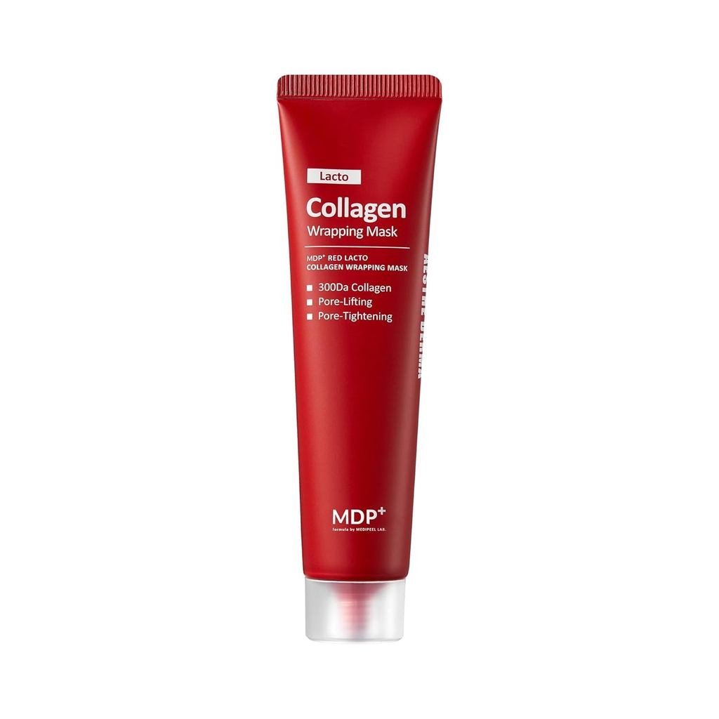 MDP MDP+ RED LACTO COLLAGEN WRAPPING MASK ผิวโกลว์ ความยืดหยุ่นของผิว ยกกระชับรูขุมขน | 2.36fl.oz, 7