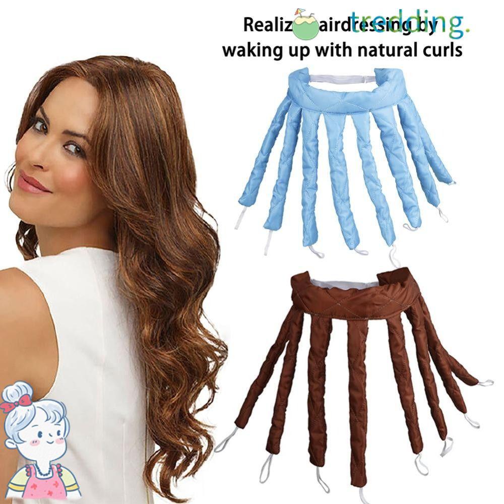 TREDDING491 Curling Stick, Octopus Heatless Lazy Hair Curler, DIY Soft Wave Curls Silk Ribbon Lazy Hair จัดแต่งทรงผมเครื่องมือ