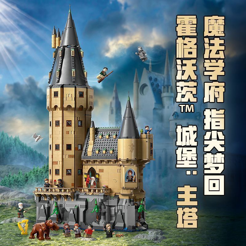 เข้ากันได้กับ Lego Harry Potter 76454 Hogwarts™ปราสาท: หอหลักประกอบอาคารบล็อกของเล่นของขวัญ