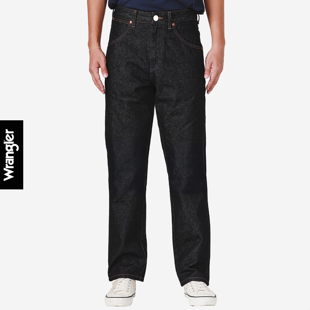 WRANGLER กางเกงยีนส์ผู้ชาย เอวกลาง ทรงตรง รุ่น WR F125MMWZF01 สียีนส์เข้ม