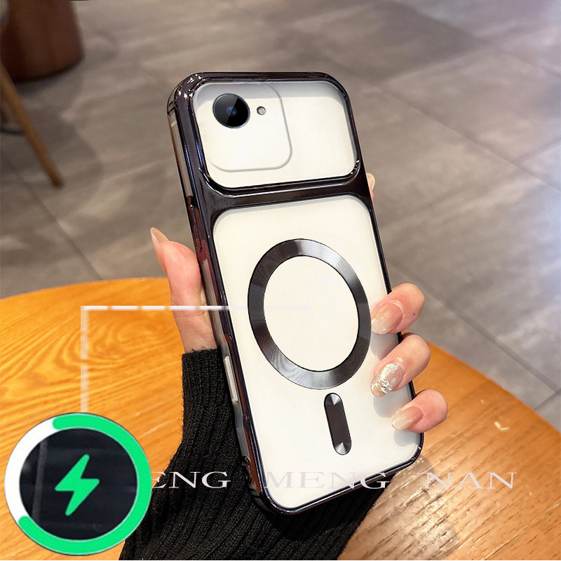 เหมาะสําหรับRealme C30 Realme C30S Realme NARZO 50i Primeโทรศัพท์มือถือกรณีรูปแบบCDแม่เหล็กดูดAnti D