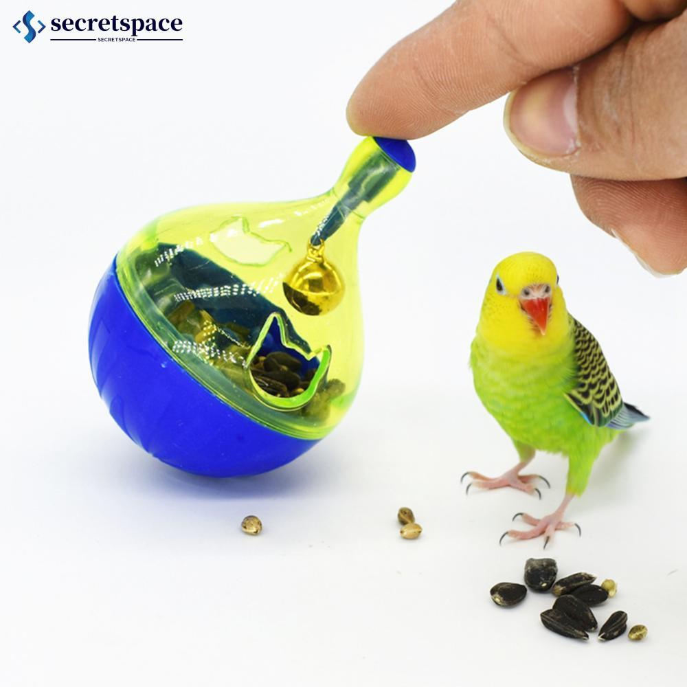 SECRETSPACE Parrot Wobble Feeder Self-Righting Treat Ball สําหรับนกขนาดเล็ก Interactive Cage ของเล่น